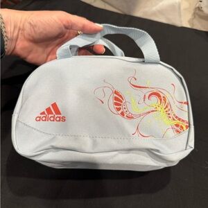 Adidas Light Blue Cosmetic Bag with Red Logo